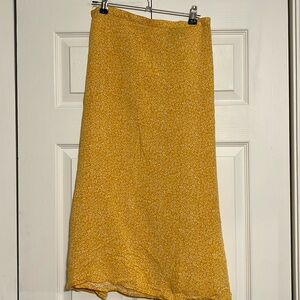 Mustard midi skirt